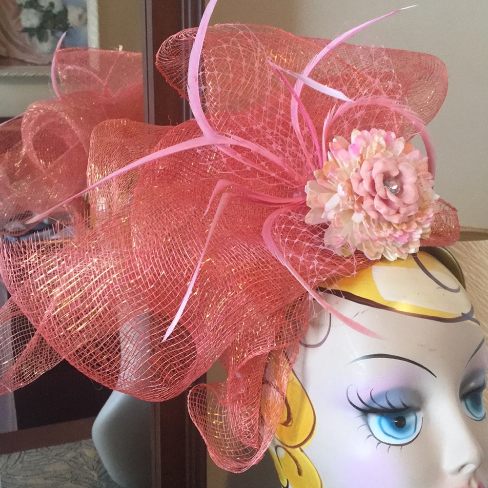 Handcrafted fascinator.